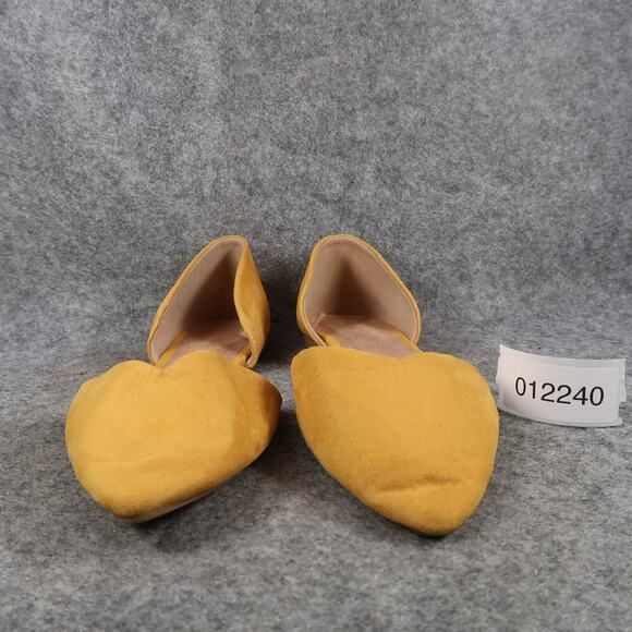 Old Navy Shoes Womens 8 Flats Slip On Skimmer D'Orsay Casual Yellow Almond Toe - Picture 2 of 11